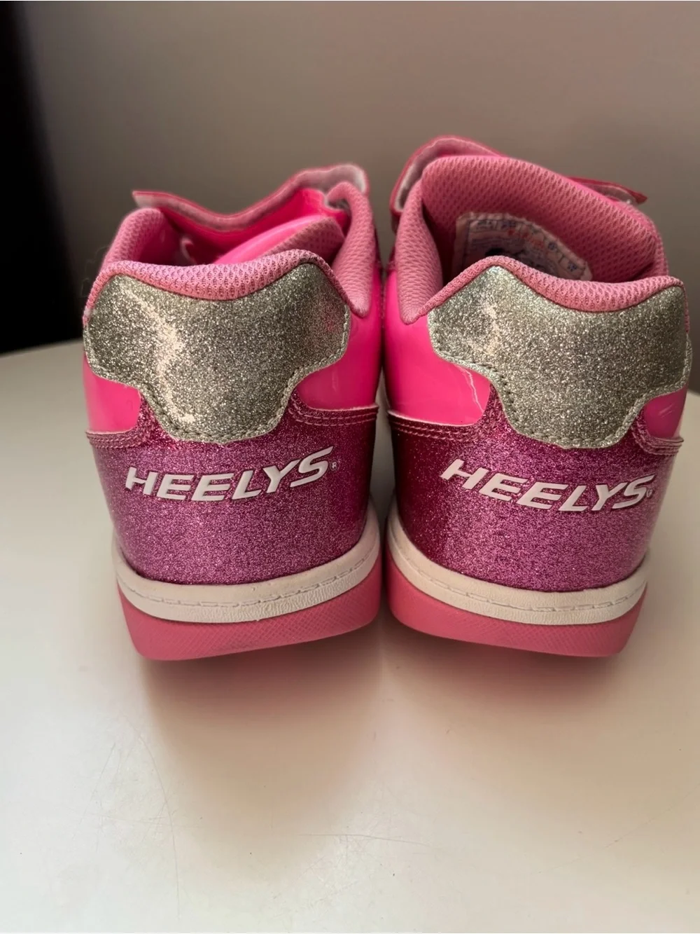 Heelys Kids Pink & Silver Glitter Light-Up Sneakers
